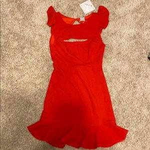Red dress size M with some cut outs